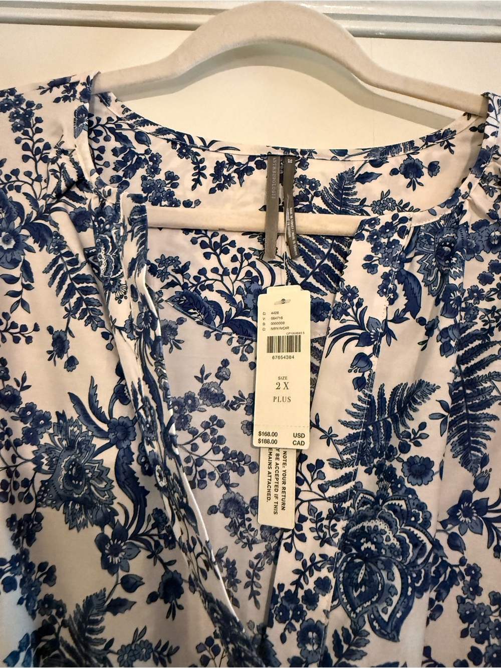 Anthropologie Somerset Maxi Dress - 2X - Ivory/ Blue - Picture 4 of 6